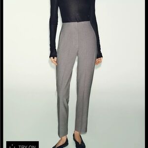 Zara Women's Gray Straight Leg Pants